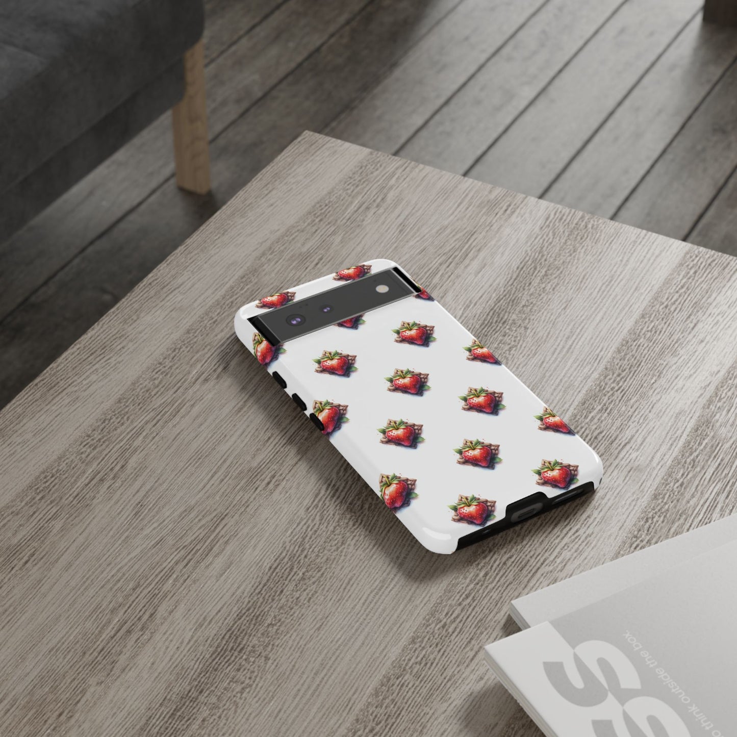 Strawberry Celtic Knot Phone Case, Cute Phone Cover, Gift for Her, Custom Smartphone Case, Funky Accessories, Valentine's Day Gift