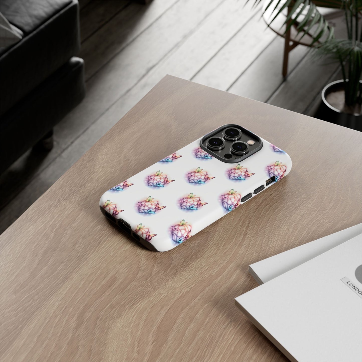 Colorful Butterflies Phone Case, Tough Cases, Cute Butterfly Lover Gift, Trendy Phone Cover, Nature Print Case