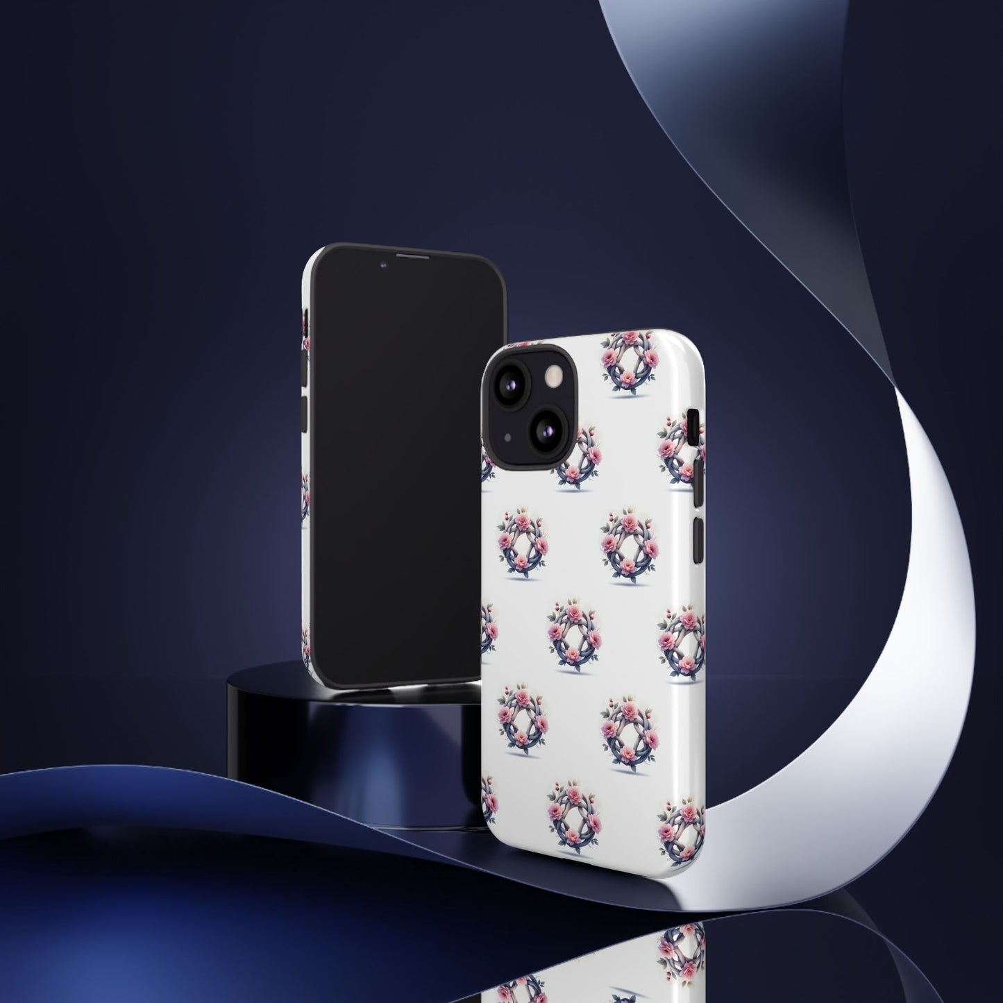 Floral Phone Case, Tough Cases for Women, Cute Celtic Knot Floral Design iPhone Cover, Gift for Her, Stylish Tech Accessories