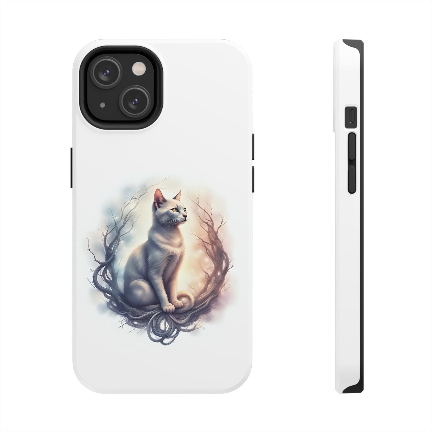 Artistic Cat Phone Case, Tough Phone Cases, Pet Lover Gift, Cat Lover Accessory, Unique Phone Cover, Protector Case - Celtic Scents