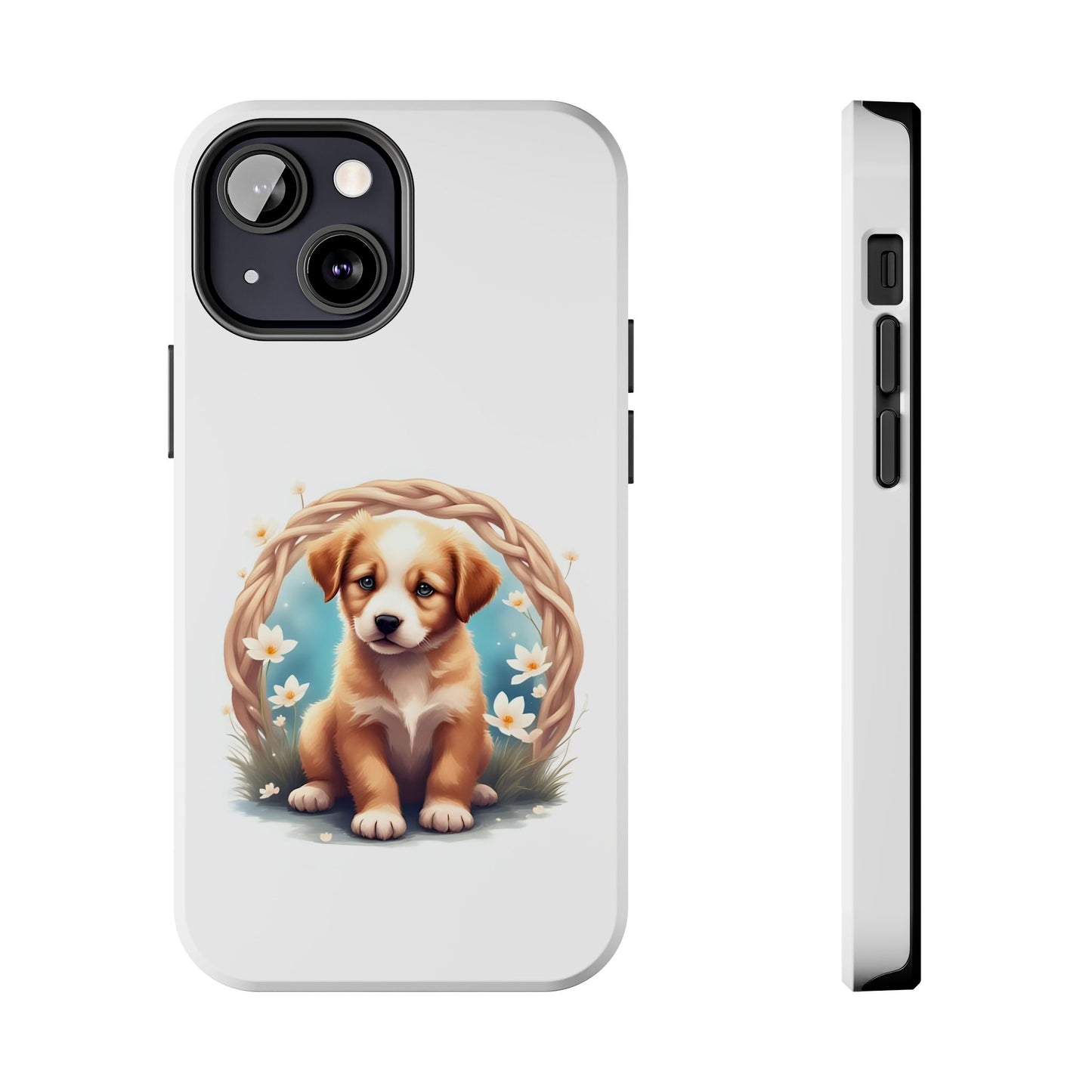 Cute Puppy Phone Case, Tough Case for Dog Lovers, Pet Gift, Protector Case for iPhone, Custom Phone Cover - Celtic Scents