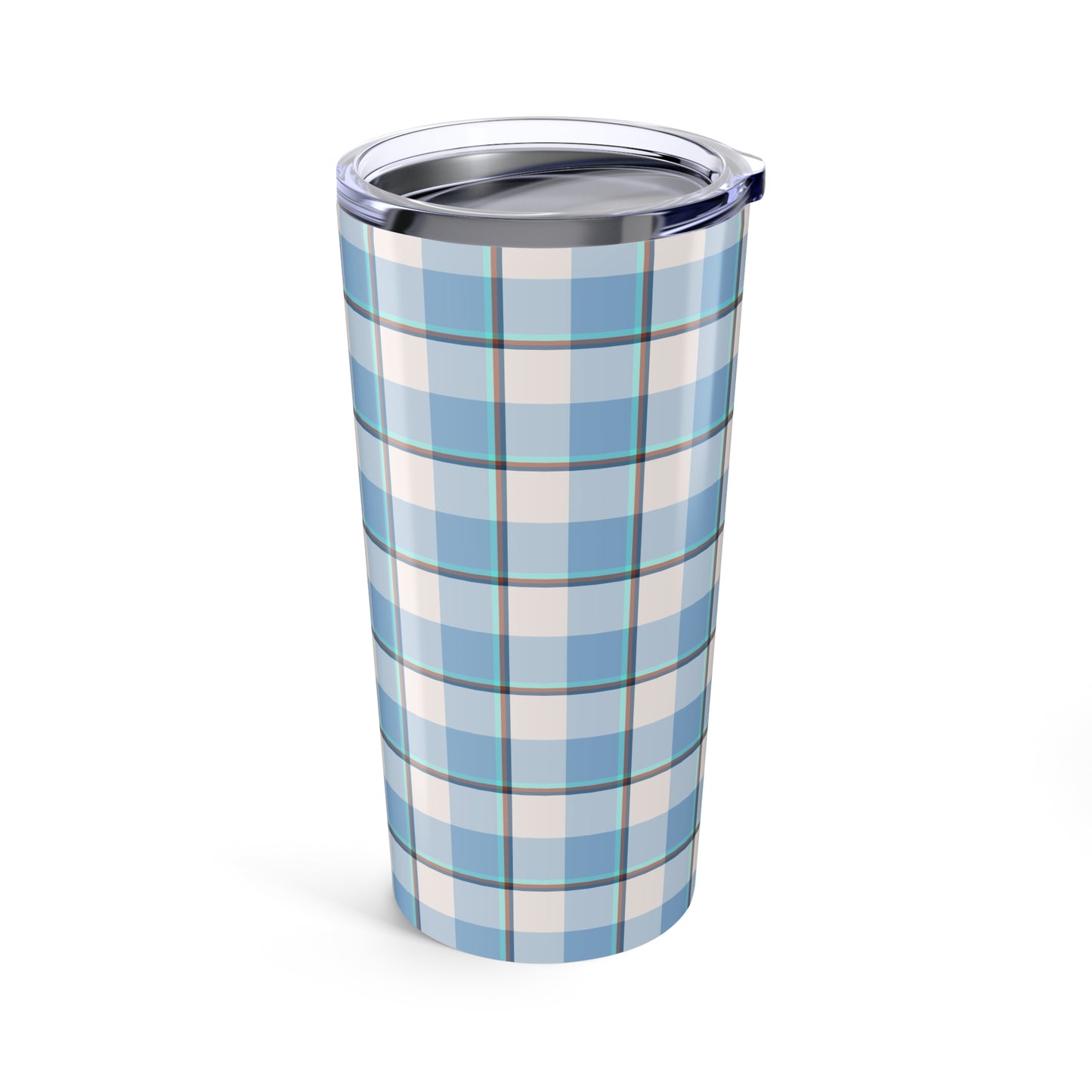 Blue Plaid Tumbler 20oz - Stylish Travel Mug for Hot & Cold Drinks, Perfect Gift for Birthdays, Holidays, Outdoor Adventures - Celtic Scents