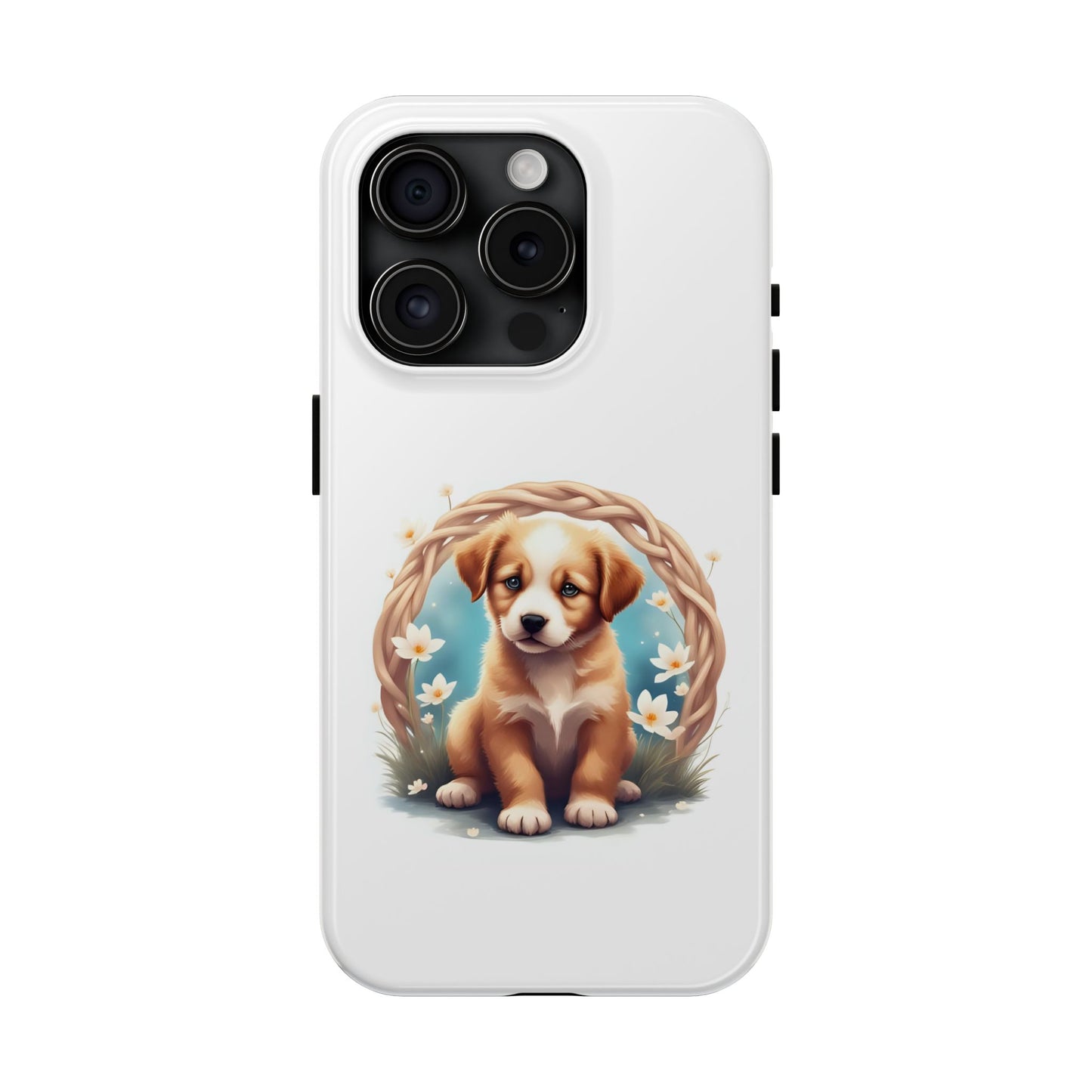 Cute Puppy Phone Case, Tough Case for Dog Lovers, Pet Gift, Protector Case for iPhone, Custom Phone Cover - Celtic Scents