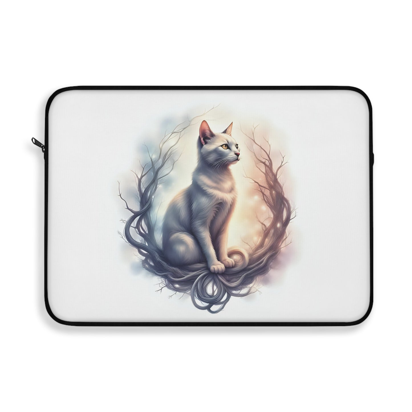 Elegant Cat Laptop Sleeve | Minimalist Cat Design, Gifts for Cat Lovers, Stylish Tech Accessory, Cute Pet Gift, Unique Laptop Case - Celtic Scents