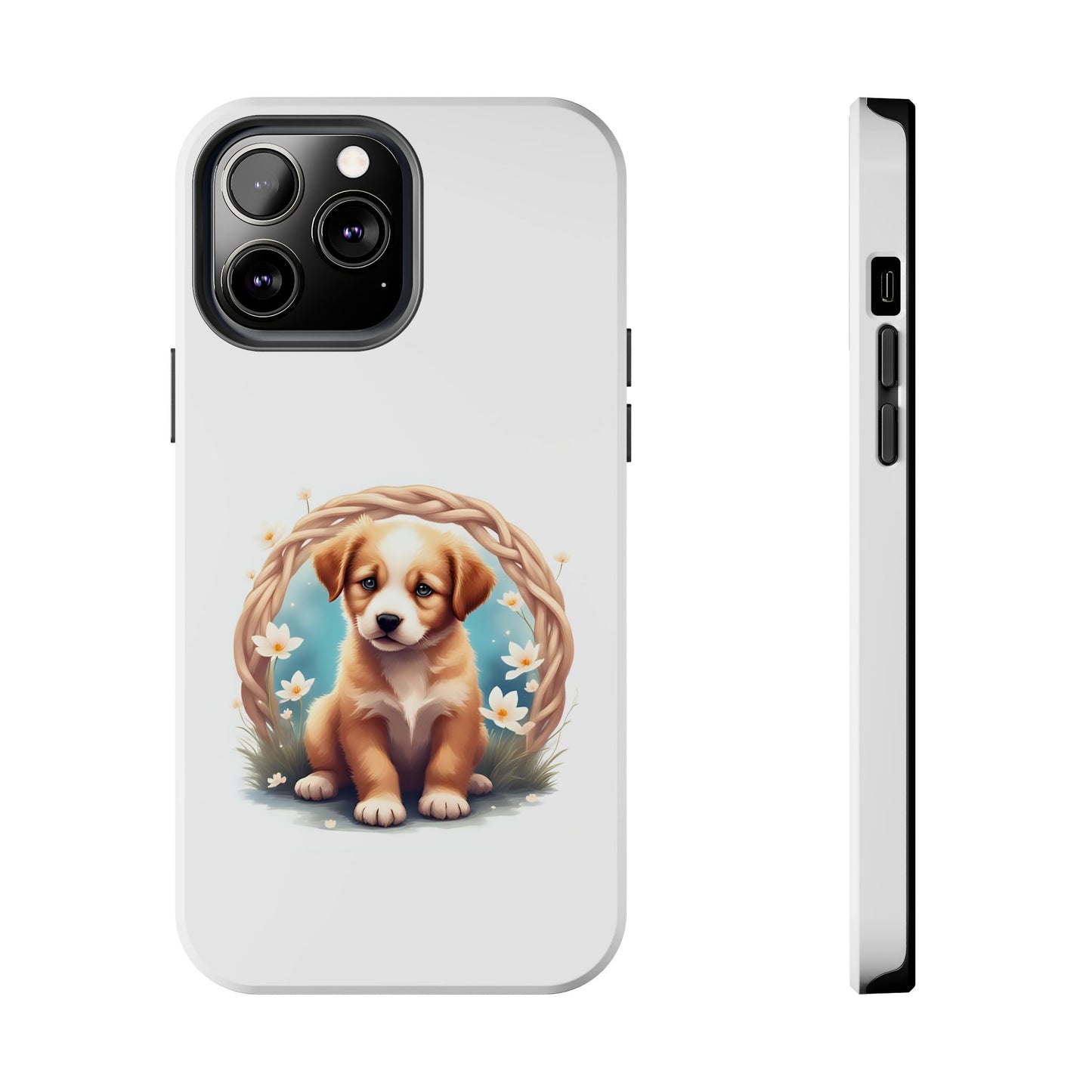 Cute Puppy Phone Case, Tough Case for Dog Lovers, Pet Gift, Protector Case for iPhone, Custom Phone Cover - Celtic Scents