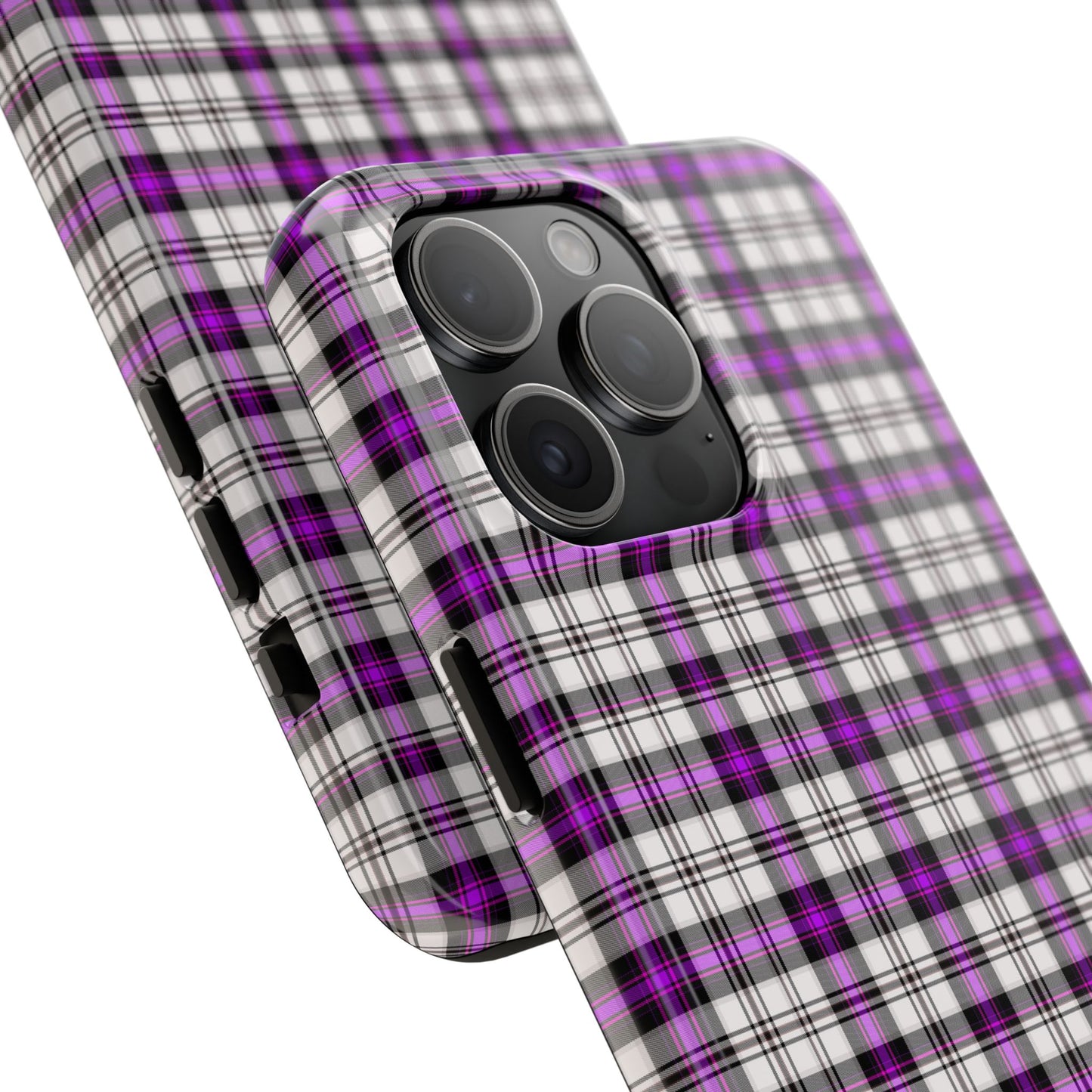 Stylish Tough Phone Case, Purple Plaid Protective Cover, Cute Gift for Teens, Cell Phone Accessory, Trendy Tech - Celtic Scents