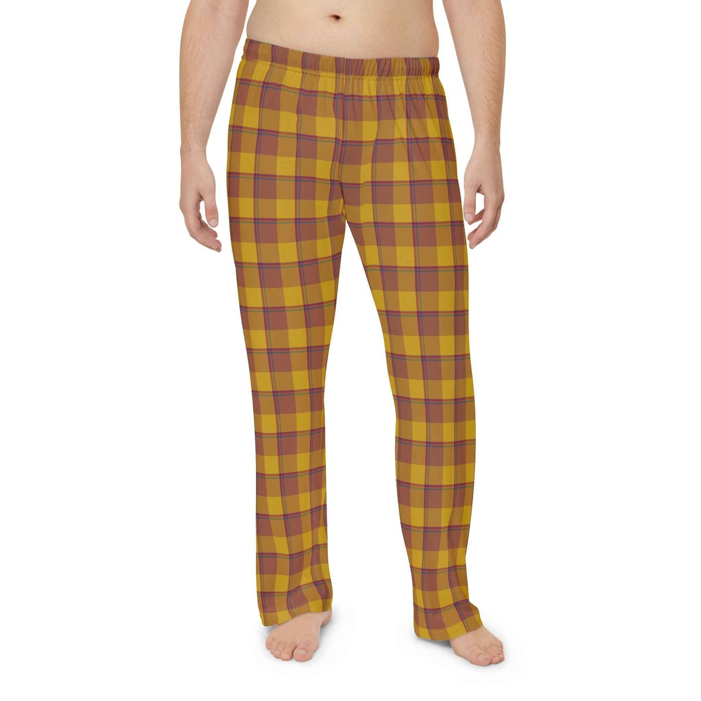 Cozy Flannel Men's Pajama Pants, Comfortable Sleepwear, Plaid Lounge Pants, Ideal for Relaxing, Perfect Gift for Men
