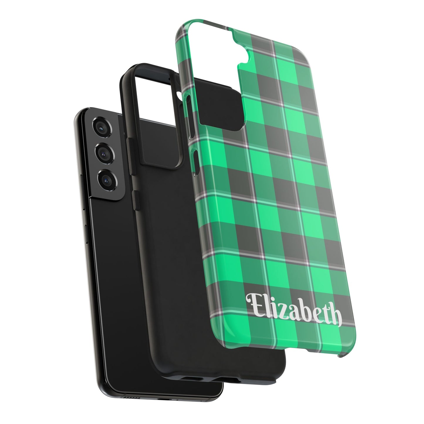 Personalized Plaid Tough Phone Case, Custom Phone Cover, Gifts for Her, Unique Cell Phone Case, Trendy Accessories, Holiday Gifts