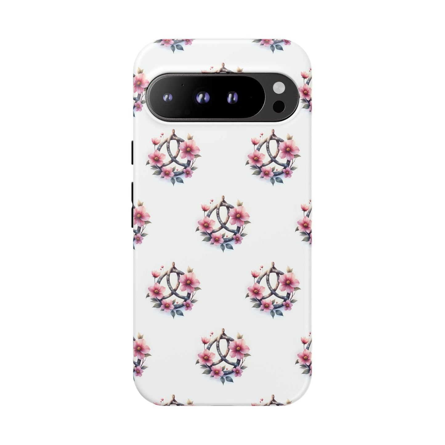 Floral Phone Case, Tough Phone Cover, Cute Protection for Mobile, Gift for Her, Celtic Knot Floral Pattern Case