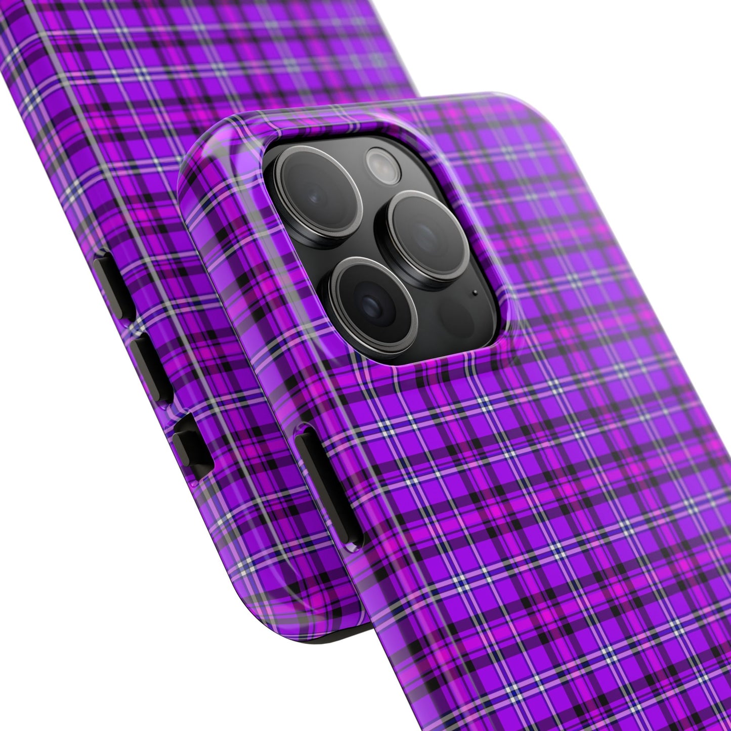 Purple Plaid Stylish Tough Phone Cases, Durable Phone Cover, Protective Case, Trendy Design, Gifts for Her - Celtic Scents