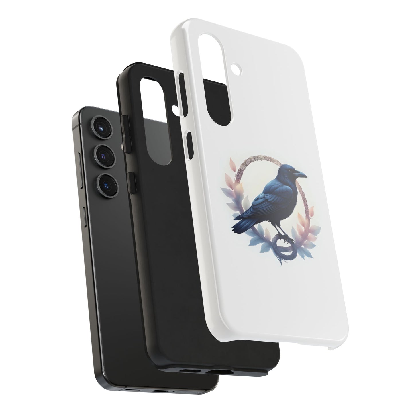 Raven Design Phone Case | Tough Protector Case, Gift for Bird Lovers, Unique Cell Phone Cover, Gothic or Nature Inspired
