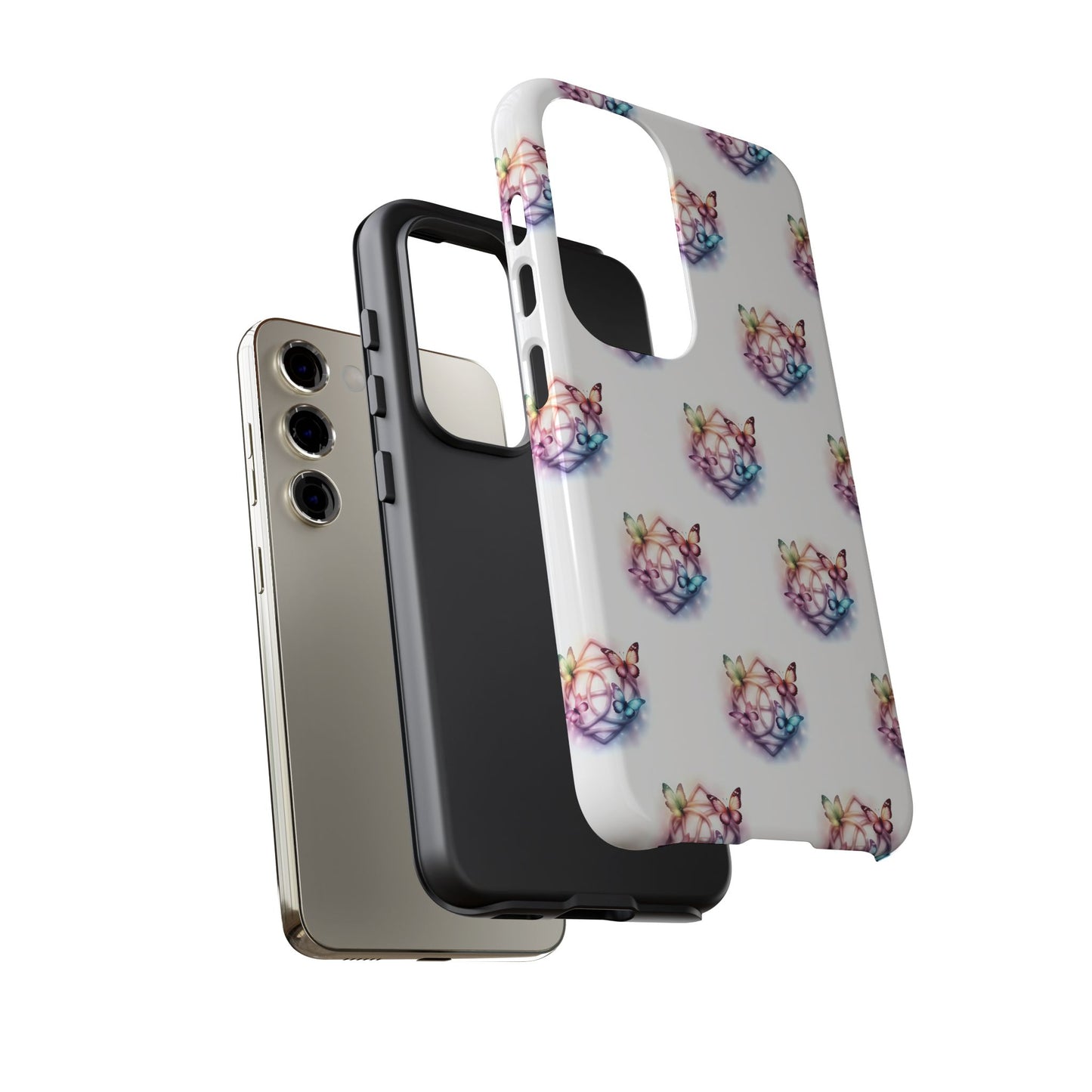 Colorful Butterflies Phone Case, Tough Cases, Cute Butterfly Lover Gift, Trendy Phone Cover, Nature Print Case