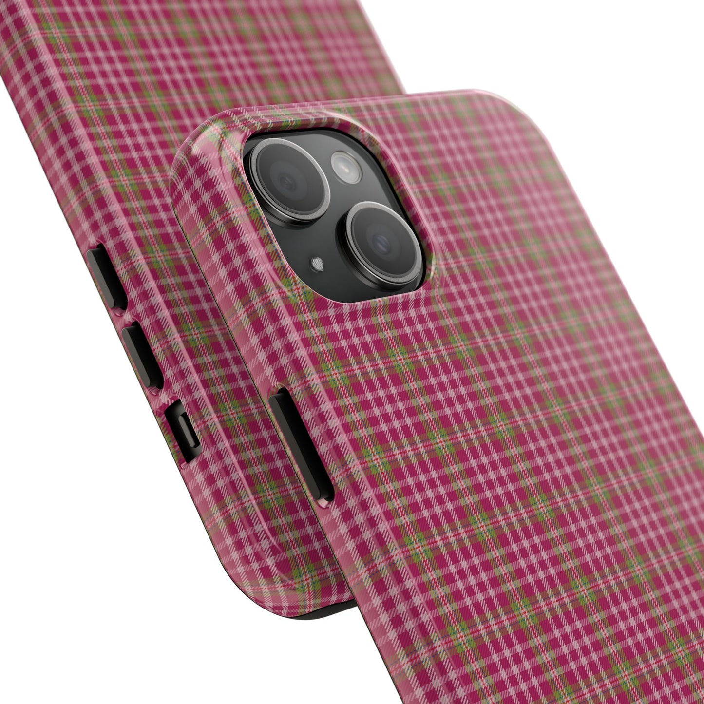 Stylish Tough Phone Cases - Protect Your Phone with Trendy Plaid Design, Gift for Her, Pink Plaid Design - Celtic Scents