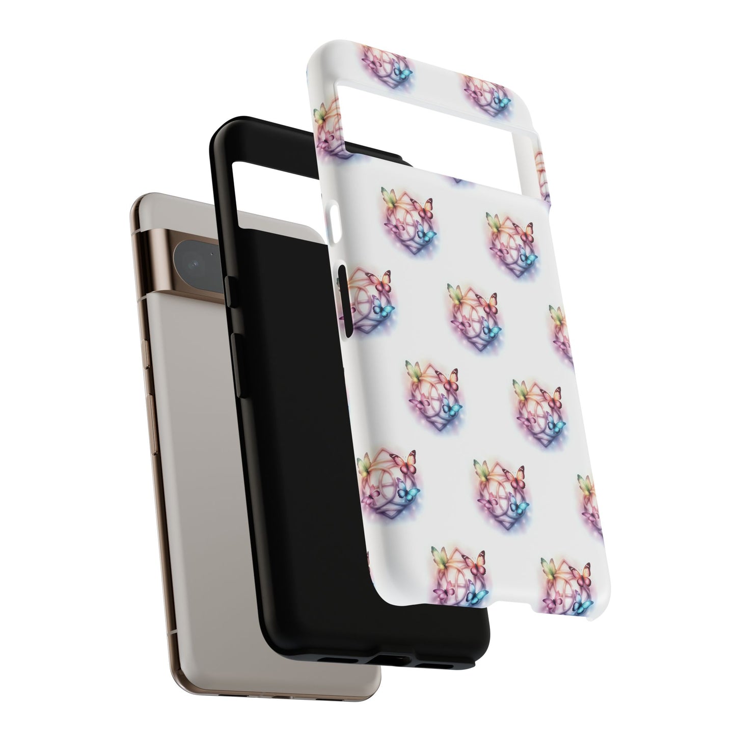 Colorful Butterflies Phone Case, Tough Cases, Cute Butterfly Lover Gift, Trendy Phone Cover, Nature Print Case