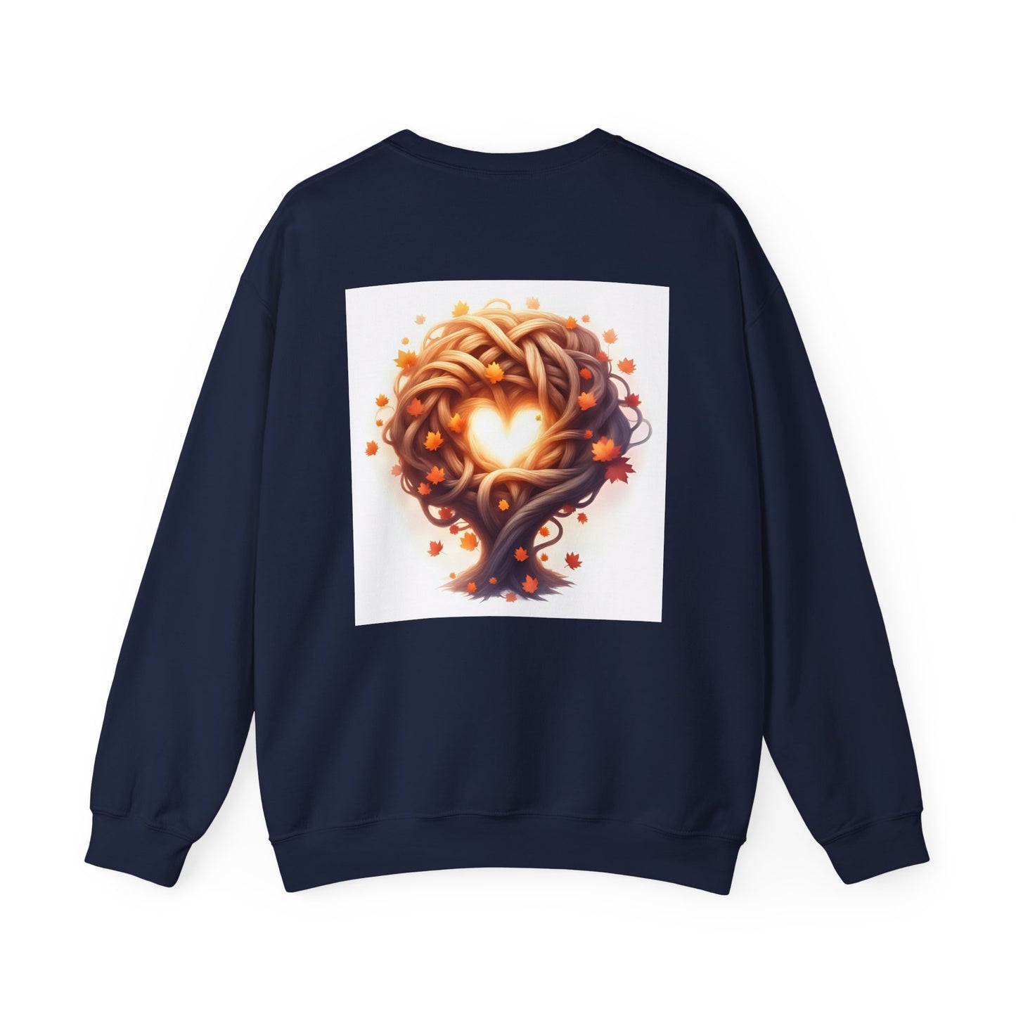 Heart Tree Crewneck Sweatshirt, Cozy Love Sweatshirt, Unisex Gift for Loved Ones, Fall Fashion, Nature-Inspired Apparel - Celtic Scents