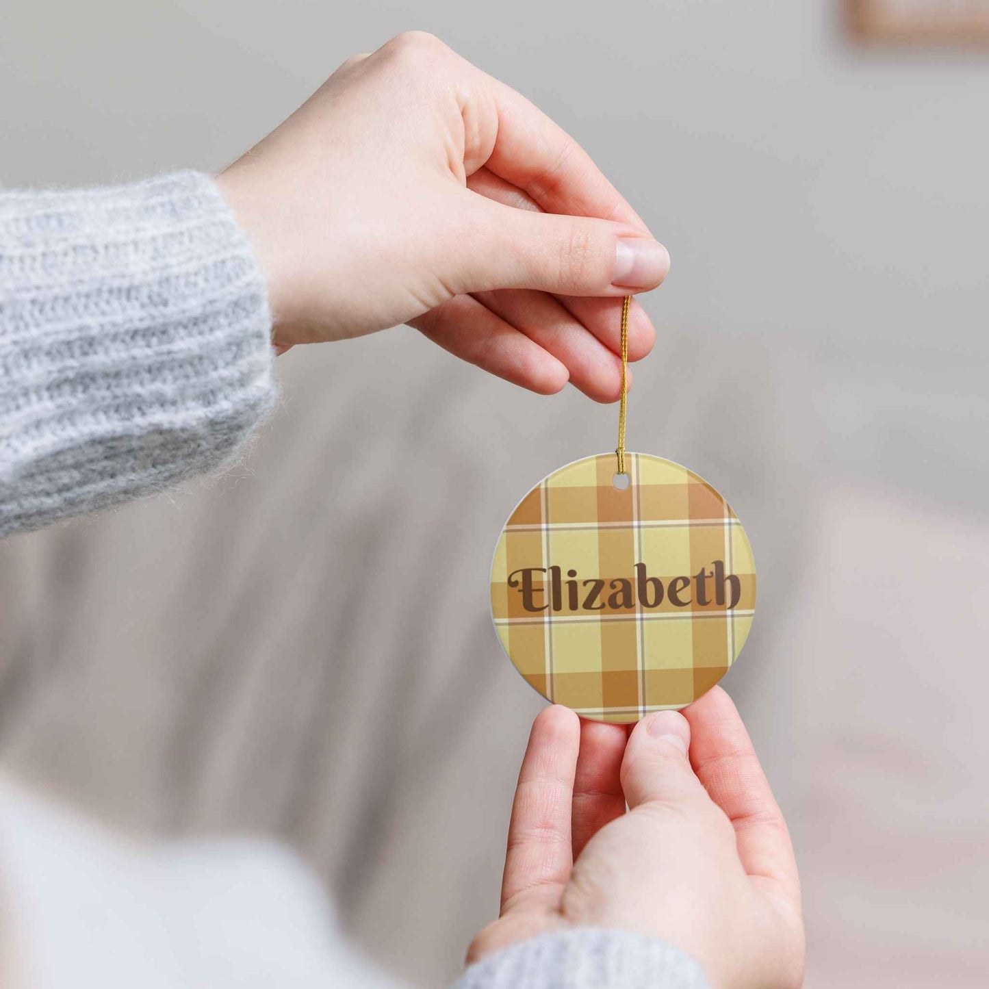 Personalized Ceramic Ornament, Custom Holiday Decoration, Home Decor, Gift for Her, Christmas Decoration, Personalized Gifts