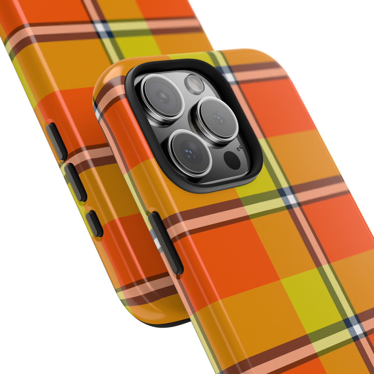 Vibrant Autumn Plaid Phone Case | Tough Phone Protector, Colorful Tech Accessory, Stylish Gift for Him/Her, Fun Birthday Present, Trendy