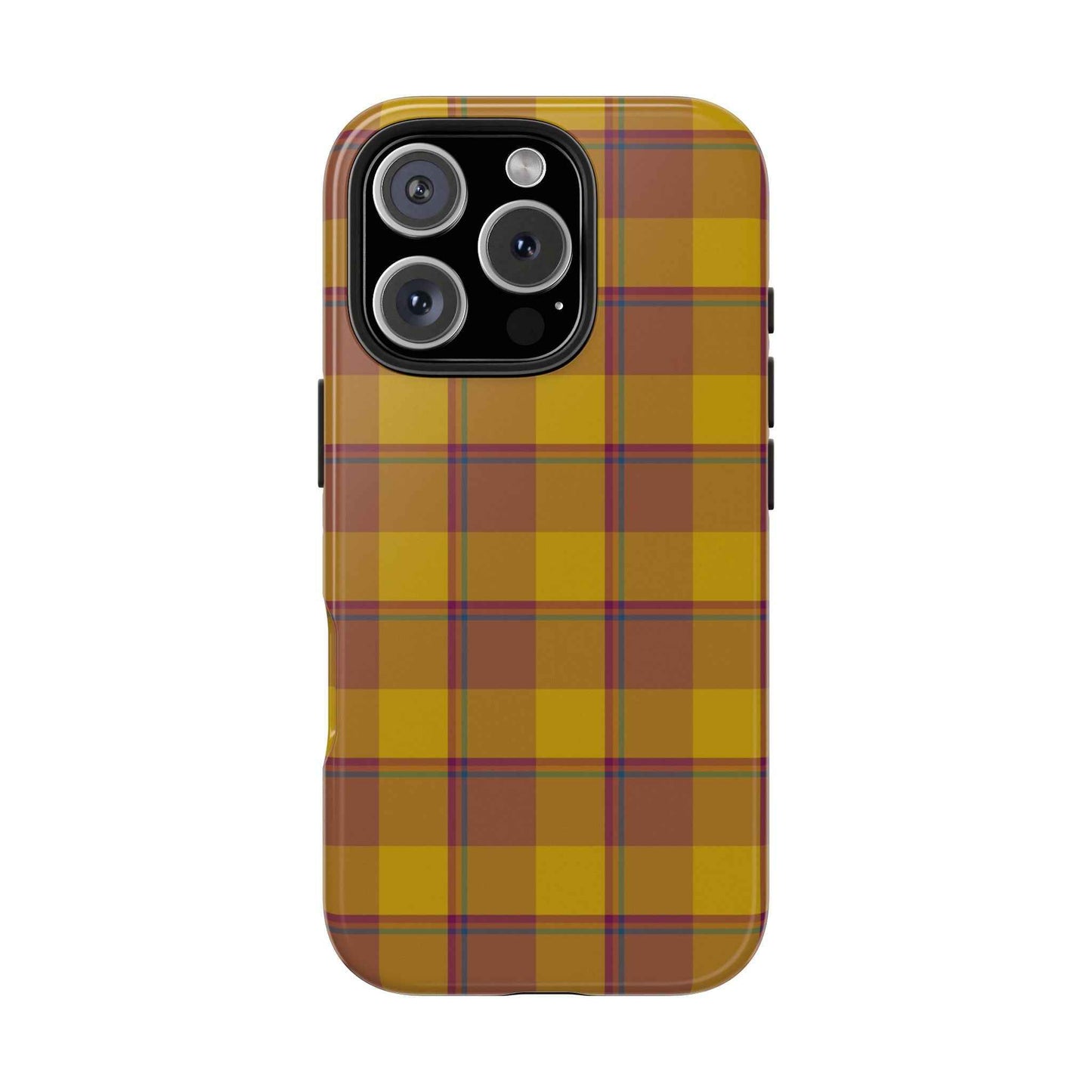 Plaid Tough Phone Case, Durable Phone Cover, Fall Inspired Accessory, Gift for Her, Stylish Cell Phone Protector