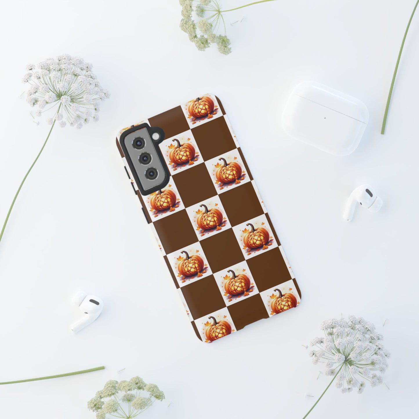 Pumpkin Phone Case, Fall Decor, Halloween Gift, Autumn Accessories, Cute Smartphone Cover, Tough Cases