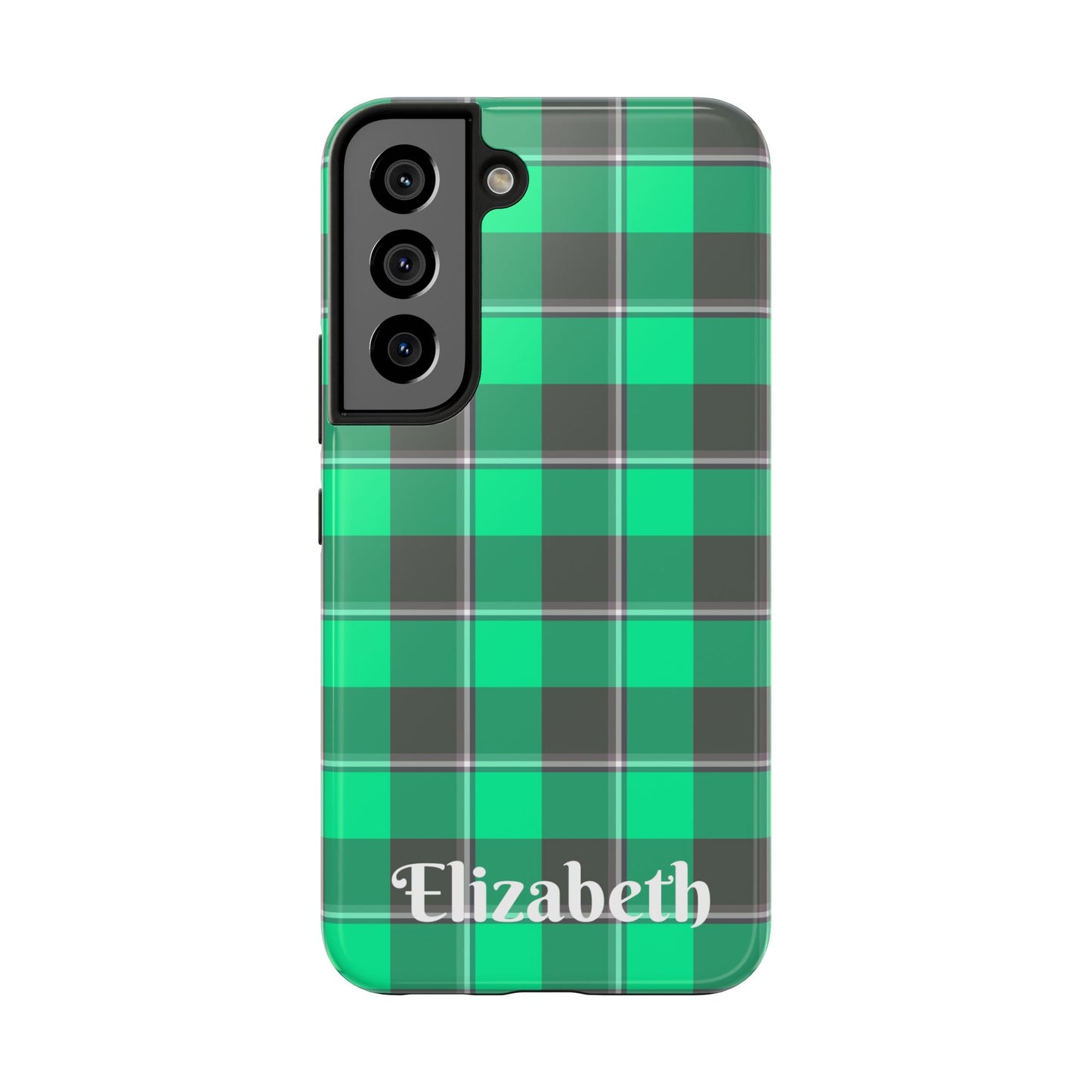 Personalized Plaid Tough Phone Case, Custom Phone Cover, Gifts for Her, Unique Cell Phone Case, Trendy Accessories, Holiday Gifts - Celtic Scents