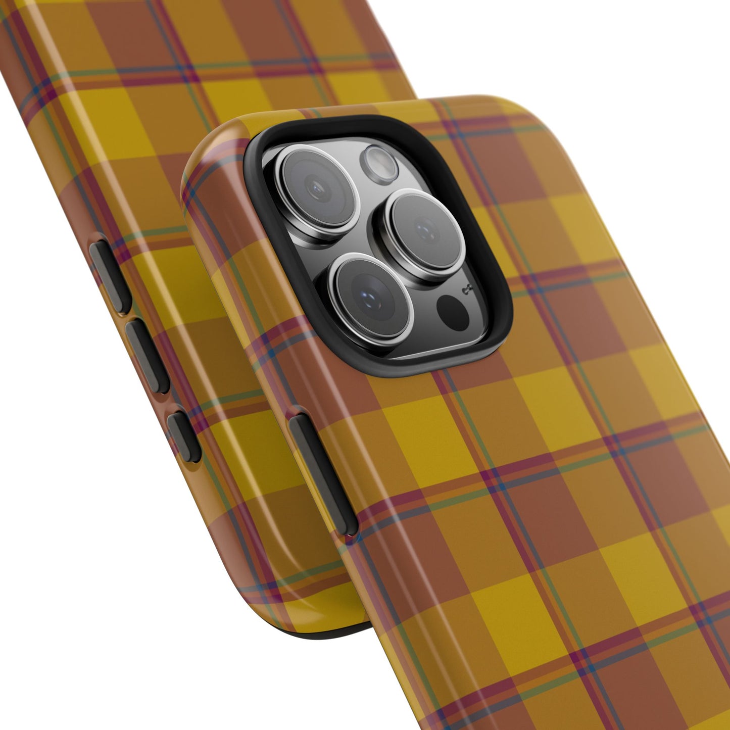 Plaid Tough Phone Case, Durable Phone Cover, Fall Inspired Accessory, Gift for Her, Stylish Cell Phone Protector