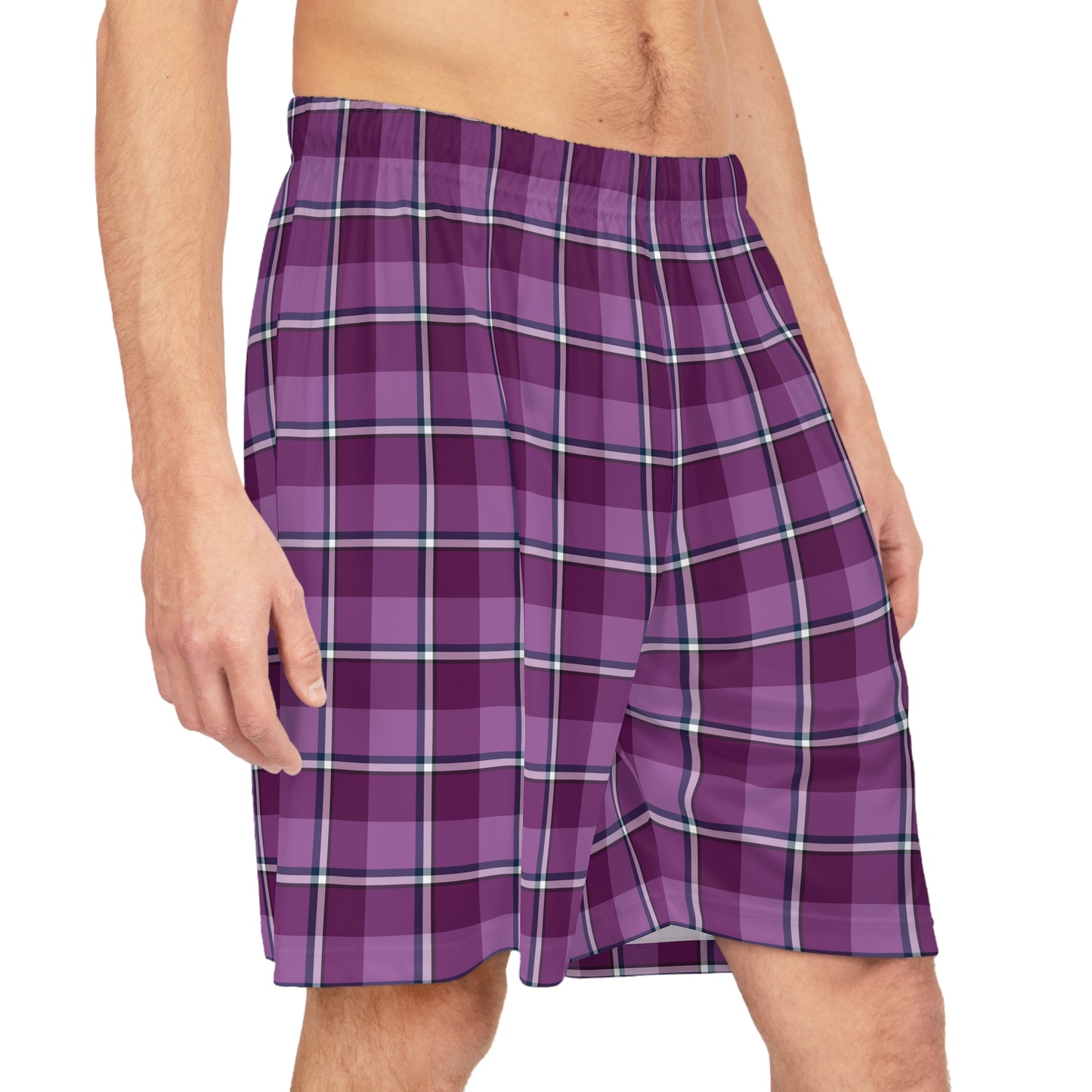 Plaid Basketball Shorts, Sportswear, Workout Gear, Summer Apparel, Casual Outfits, Trendy Athletic Shorts - Celtic Scents