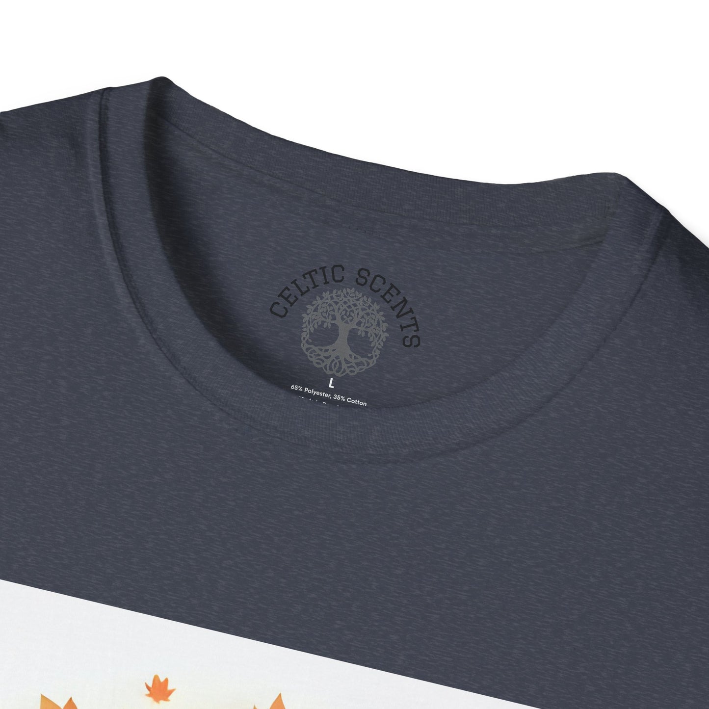 Autumn Tree Graphic T-Shirt, Fall Tee for Nature Lovers, Unisex Softstyle T-Shirt, Gift for Thanksgiving, Cozy Casual Wear - Celtic Scents