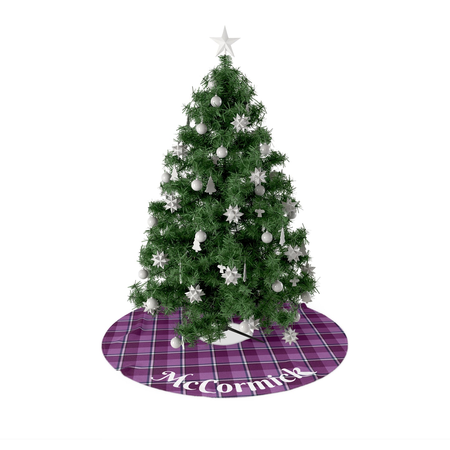Plaid Christmas Tree Skirt, Personalized Tree Skirt, Holiday Decor, Festive Decoration, Gift for Christmas - Celtic Scents