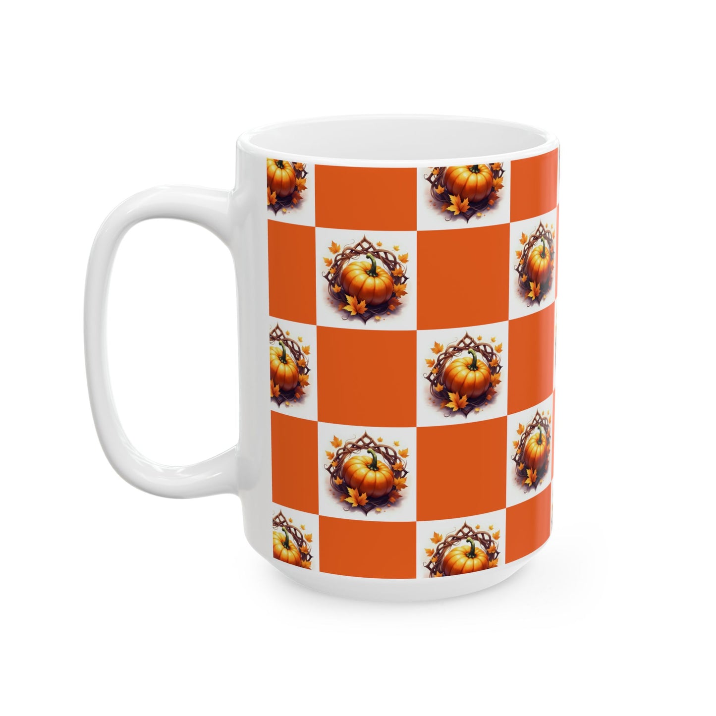 Autumn Pumpkin Ceramic Mug | Fall Coffee Cup | Thanksgiving Gift | Cozy Home Decor | Pumpkin Spice Lover's Mug | Seasonal Mug - Celtic Scents