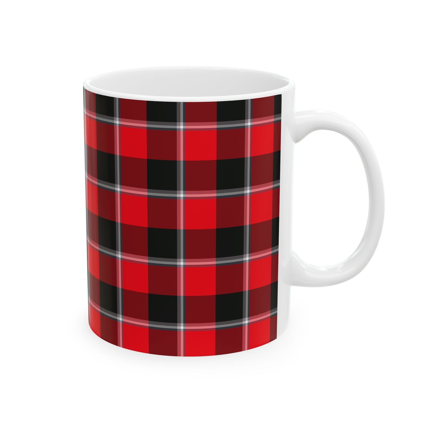 Cozy Plaid Ceramic Mug | Holiday Gift, Coffee Cup, Home Decor, Camper Style, Personalized Mug, Rustic Kitchen Essential - Celtic Scents