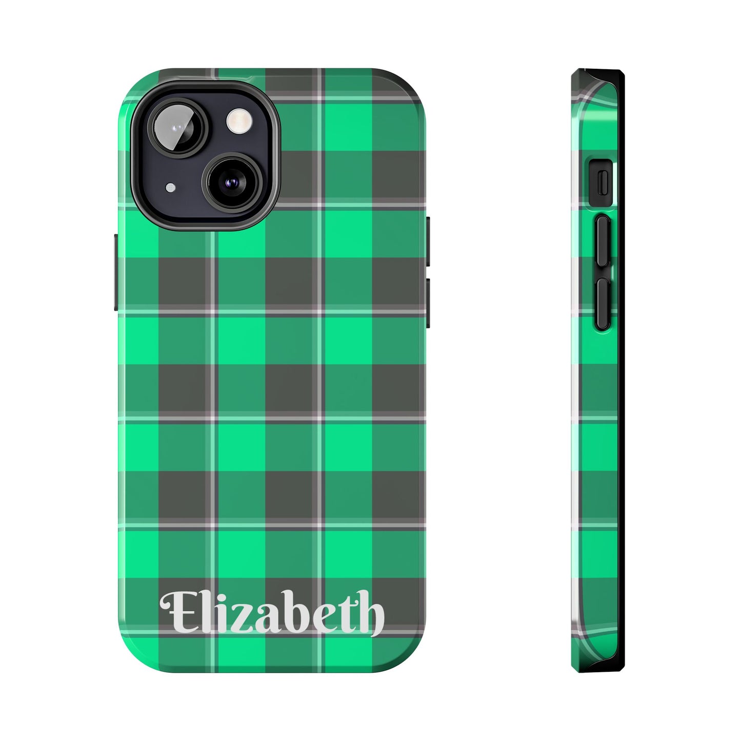 Personalized Plaid Tough Phone Case, Custom Phone Cover, Gifts for Her, Unique Cell Phone Case, Trendy Accessories, Holiday Gifts - Celtic Scents
