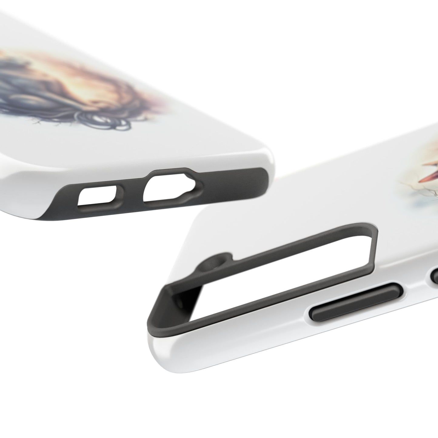 Artistic Cat Phone Case, Tough Phone Cases, Pet Lover Gift, Cat Lover Accessory, Unique Phone Cover, Protector Case