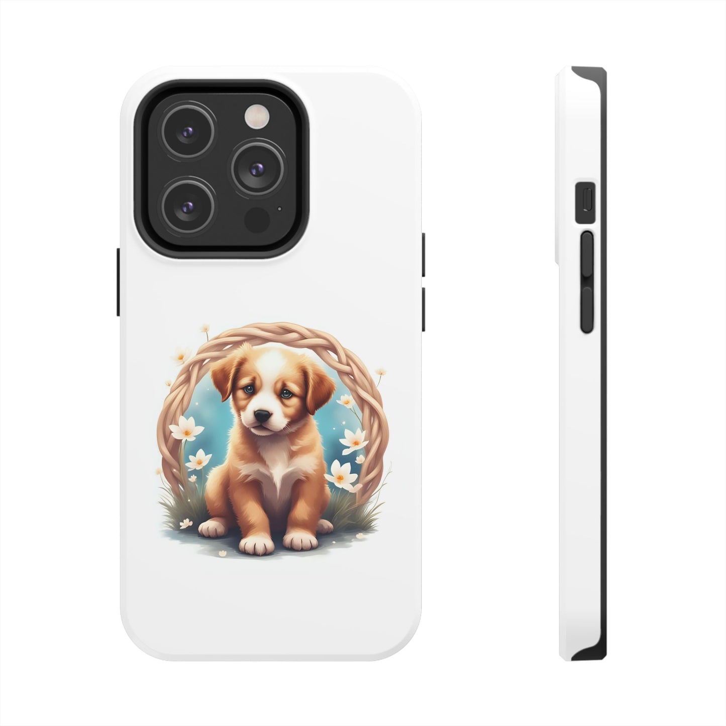 Cute Puppy Phone Case, Tough Case for Dog Lovers, Pet Gift, Protector Case for iPhone, Custom Phone Cover - Celtic Scents
