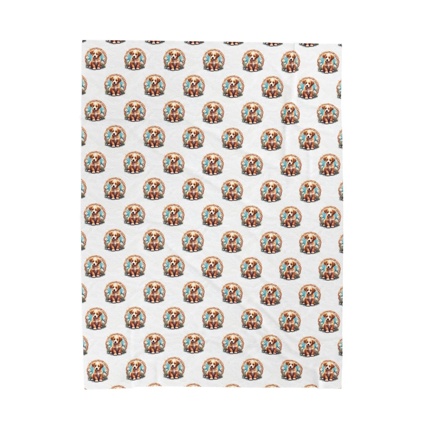 Cozy Puppy Lover's Velveteen Plush Blanket | Soft Throw for Home, Pet Blanket, Gift for Dog Owners, Snuggle Blanket, Dog-Themed Decor - Celtic Scents