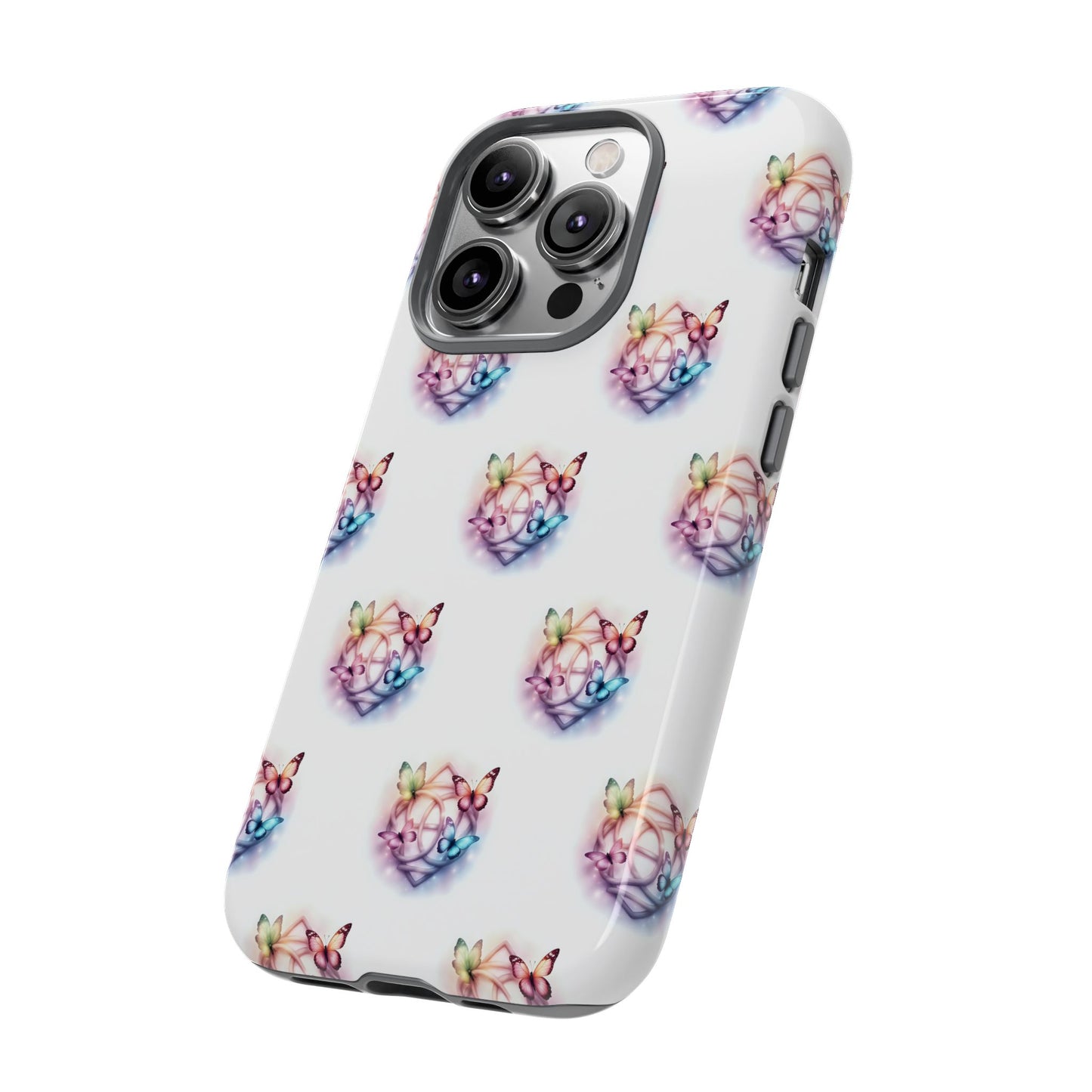 Colorful Butterflies Phone Case, Tough Cases, Cute Butterfly Lover Gift, Trendy Phone Cover, Nature Print Case