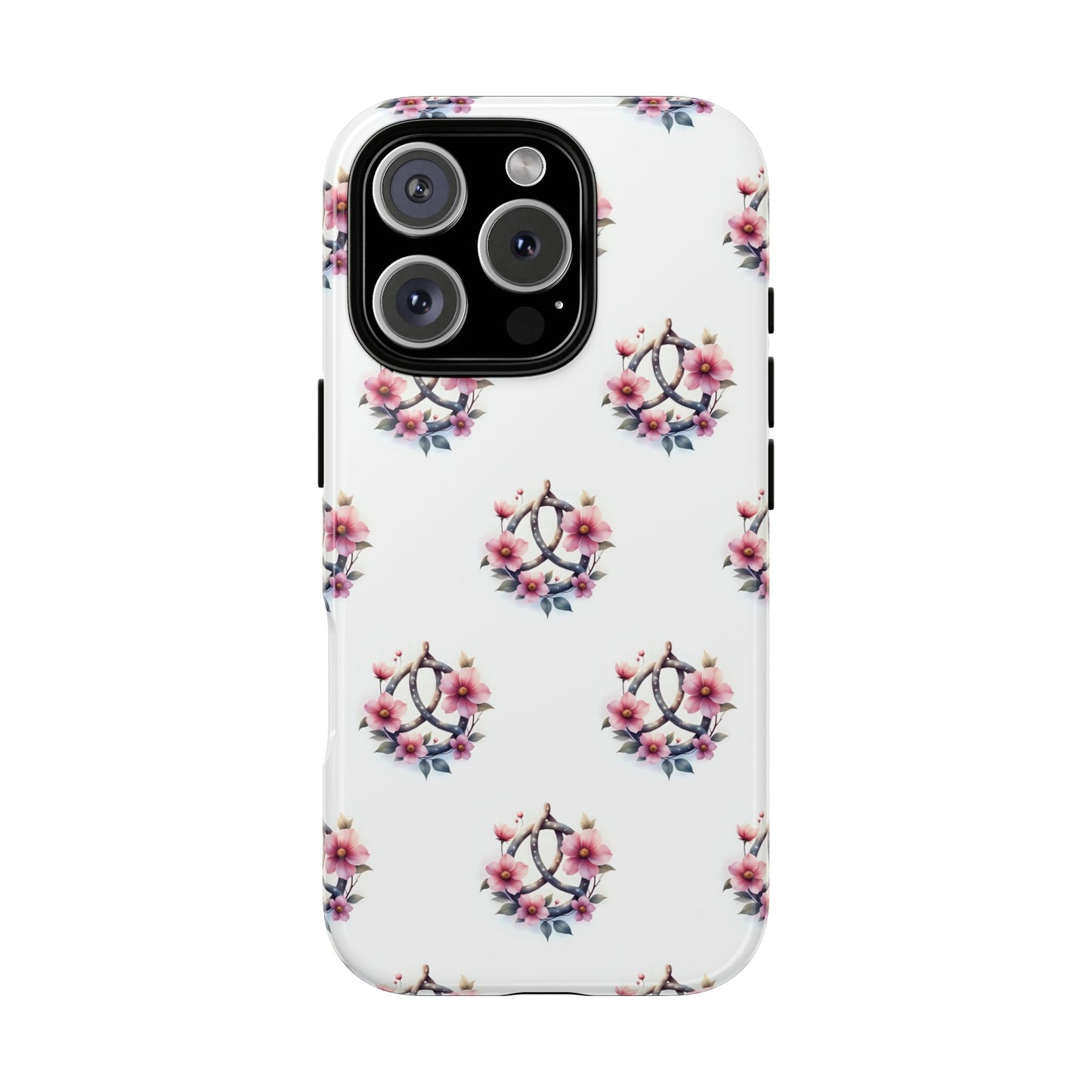 Floral Phone Case, Tough Phone Cover, Cute Protection for Mobile, Gift for Her, Celtic Knot Floral Pattern Case
