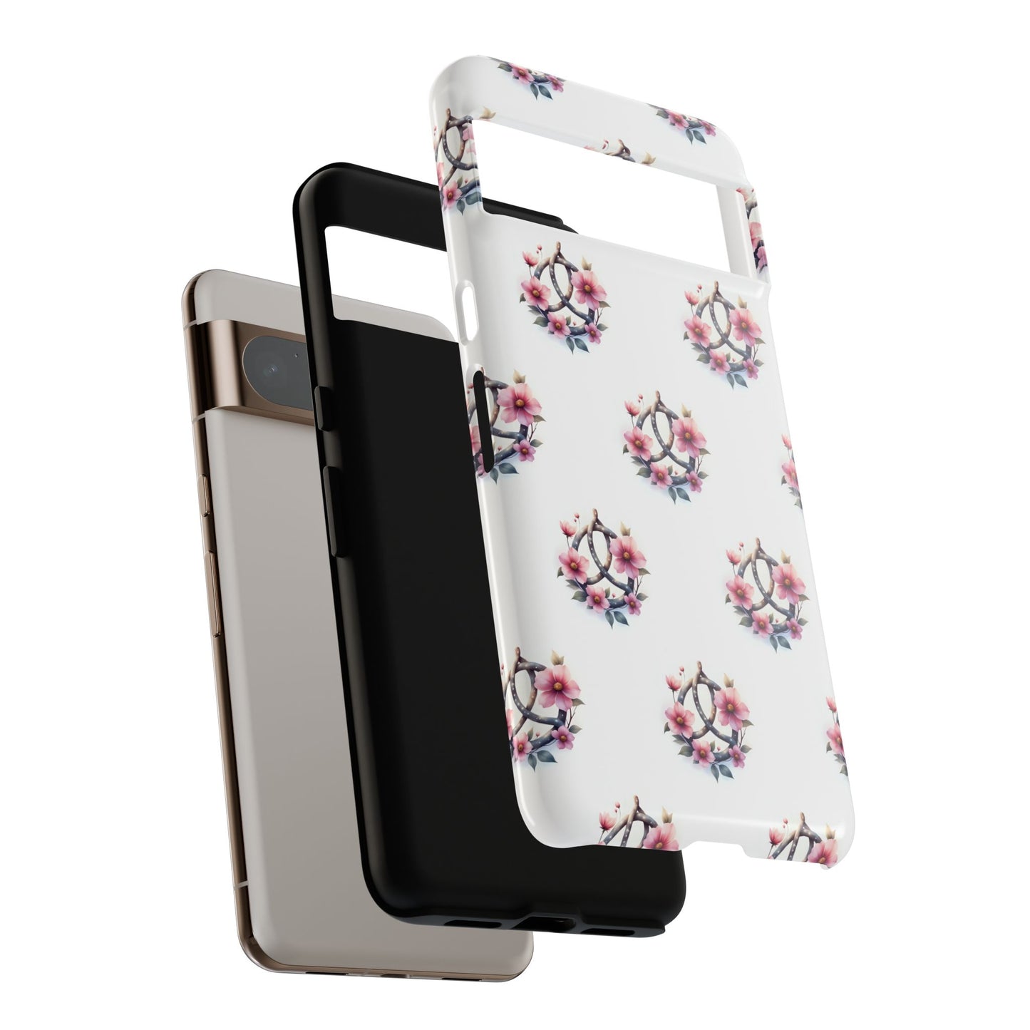 Floral Phone Case, Tough Phone Cover, Cute Protection for Mobile, Gift for Her, Celtic Knot Floral Pattern Case