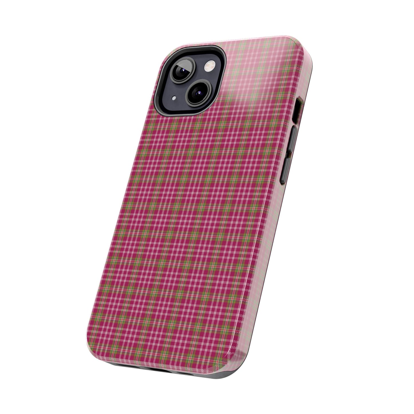 Stylish Tough Phone Cases - Protect Your Phone with Trendy Plaid Design, Gift for Her, Pink Plaid Design - Celtic Scents