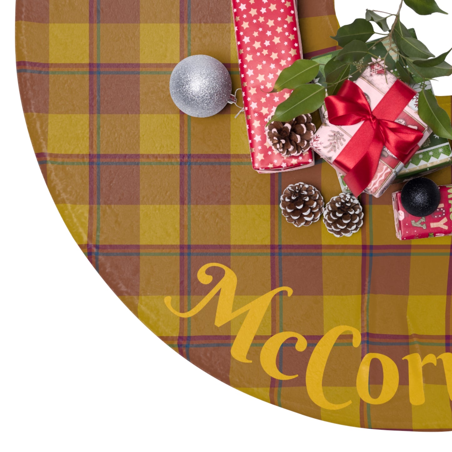 Rustic Christmas Tree Skirt - Personalized Plaid Holiday Decor, Festive Home Accessory, Christmas Gift, Winter Celebration - Celtic Scents