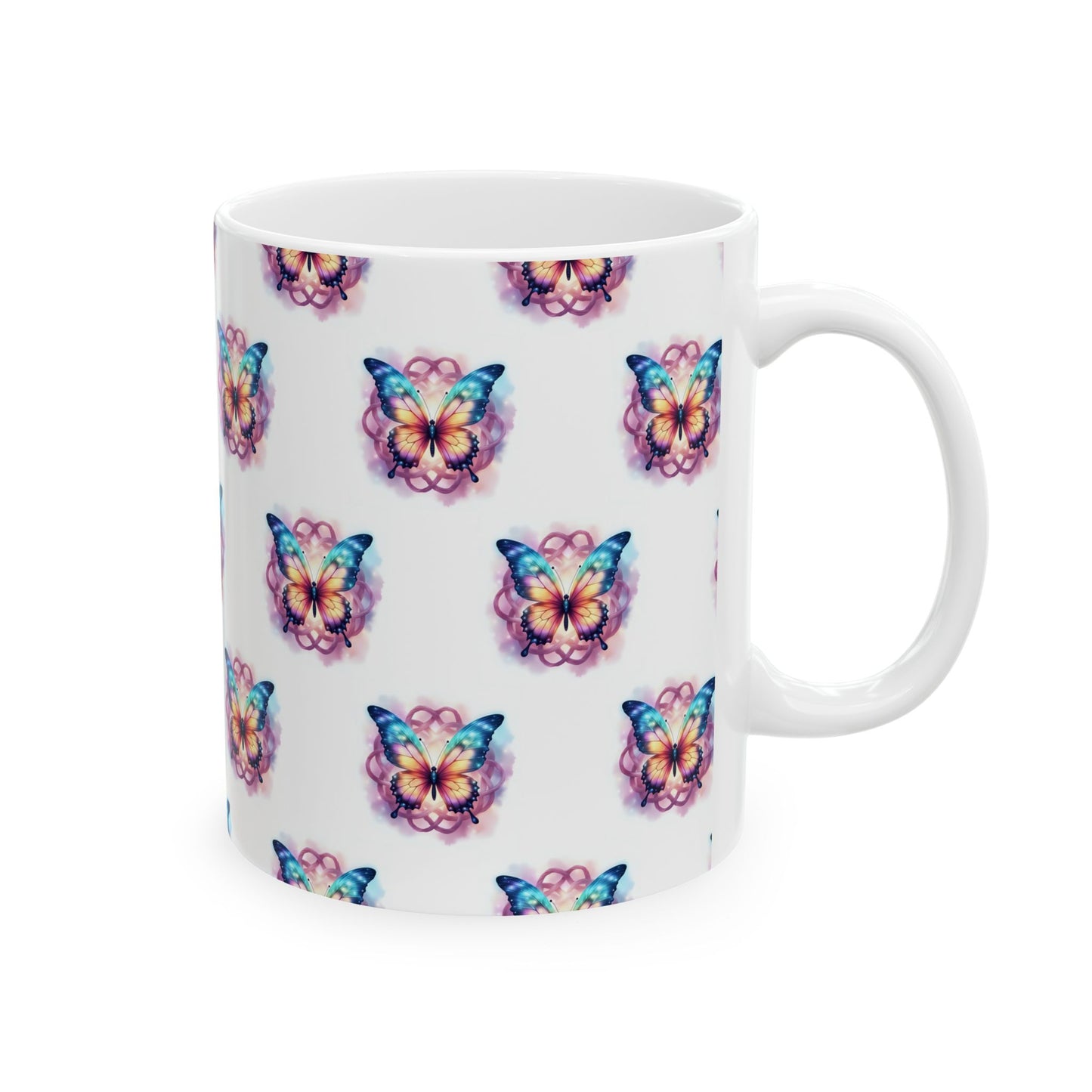 Colorful Butterfly Ceramic Mug - Vibrant Drinkware for Nature Lovers, Gift for Birthdays, Mother's Day, or Just Because - Celtic Scents