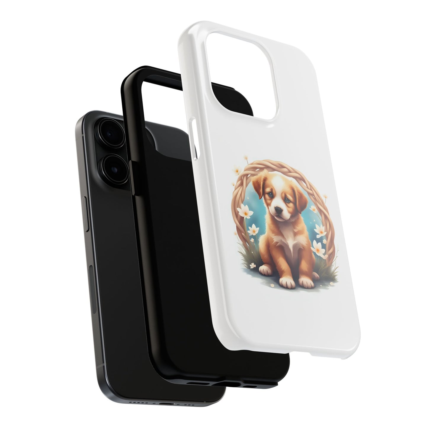 Cute Puppy Phone Case, Tough Case for Dog Lovers, Pet Gift, Protector Case for iPhone, Custom Phone Cover - Celtic Scents