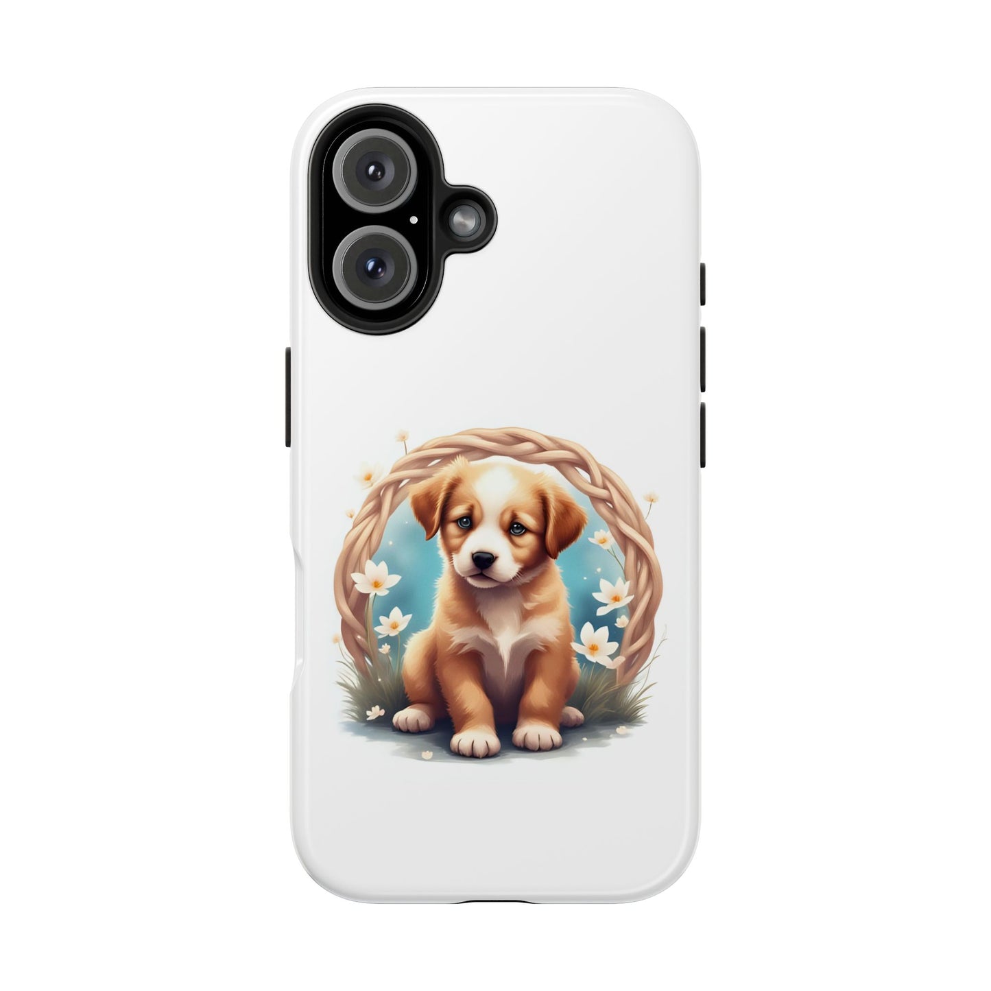 Cute Puppy Phone Case, Tough Case for Dog Lovers, Pet Gift, Protector Case for iPhone, Custom Phone Cover - Celtic Scents