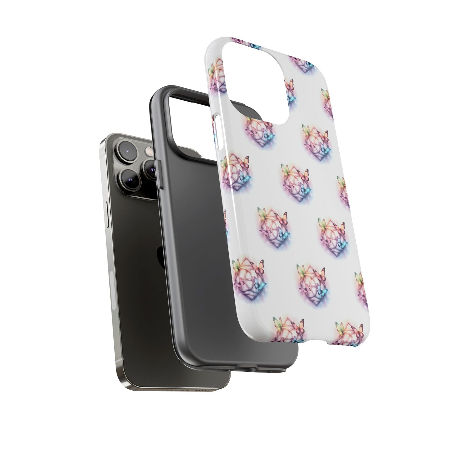 Colorful Butterflies Phone Case, Tough Cases, Cute Butterfly Lover Gift, Trendy Phone Cover, Nature Print Case