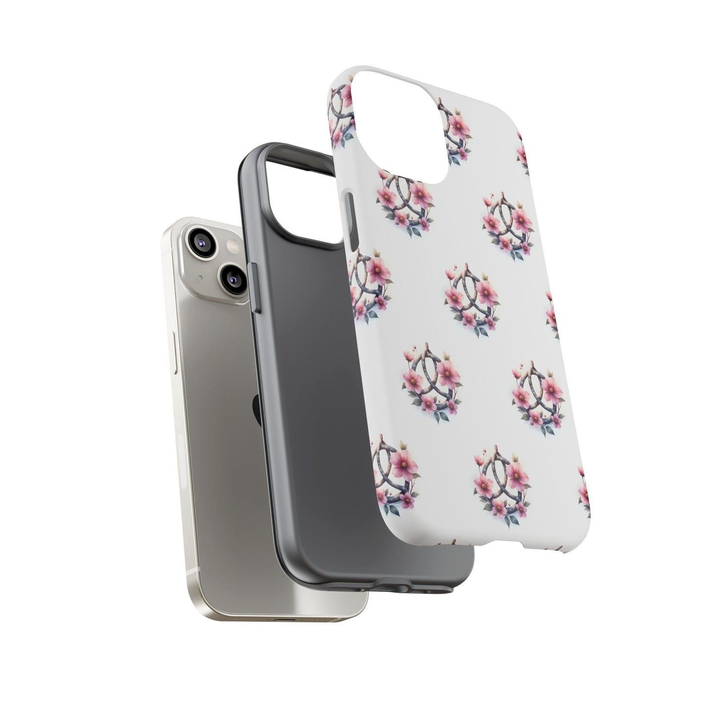 Floral Phone Case, Tough Phone Cover, Cute Protection for Mobile, Gift for Her, Celtic Knot Floral Pattern Case