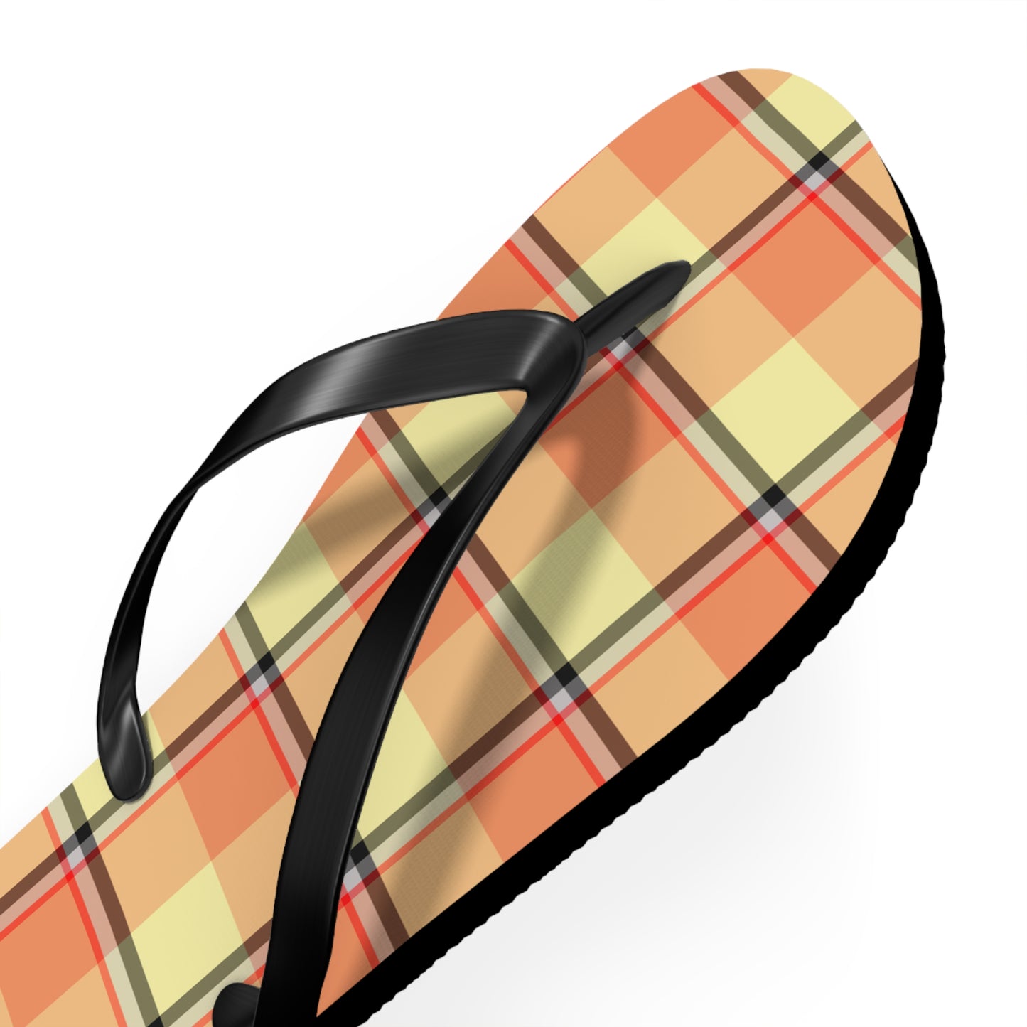 Stylish Plaid Flip Flops for Summer, BeachFootwear, Vacation Sandals, Casual Slip-On Shoes - Celtic Scents