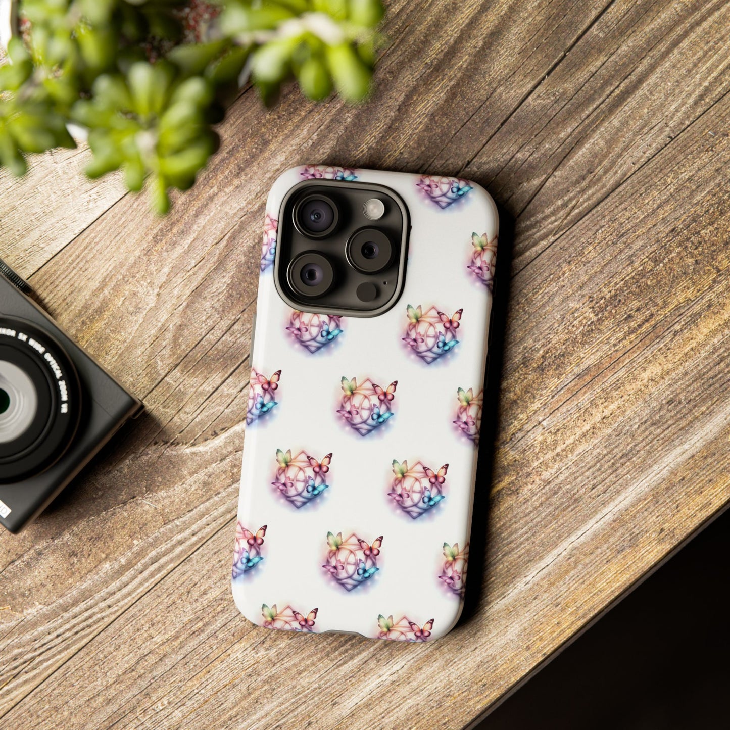 Colorful Butterflies Phone Case, Tough Cases, Cute Butterfly Lover Gift, Trendy Phone Cover, Nature Print Case