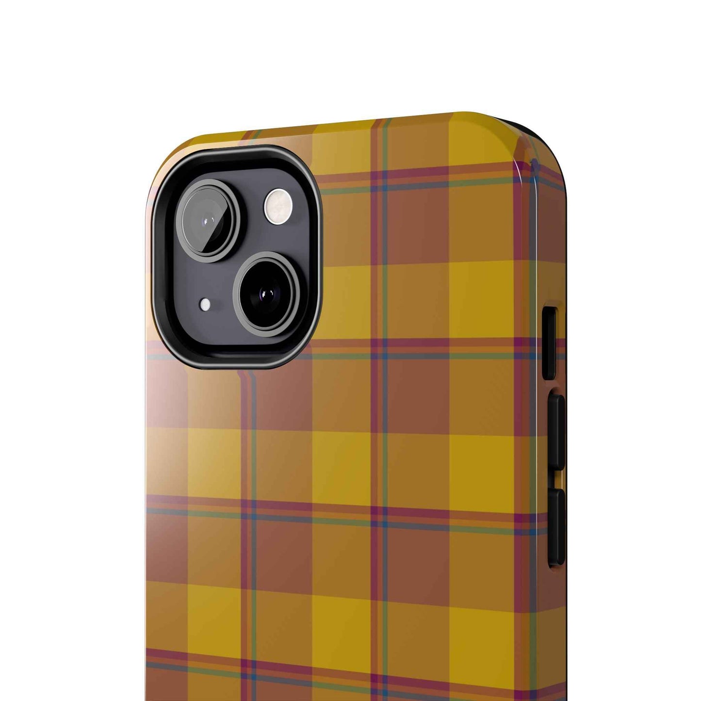 Plaid Tough Phone Case, Durable Phone Cover, Fall Inspired Accessory, Gift for Her, Stylish Cell Phone Protector