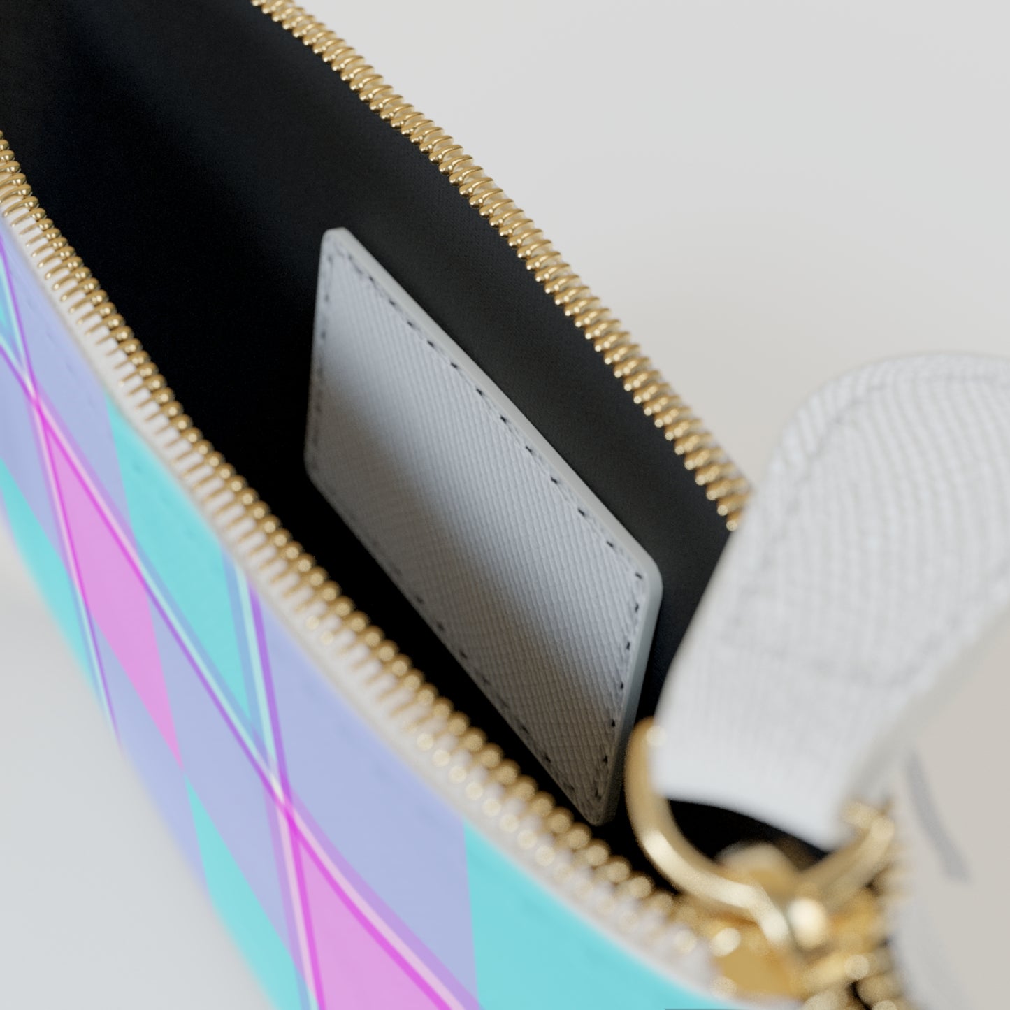 Personalized Mini Clutch Bag in Pastel Plaid, Fashion Accessory, Gift for Her, Stylish Organizer, Birthday Gift, Summer Essentials - Celtic Scents