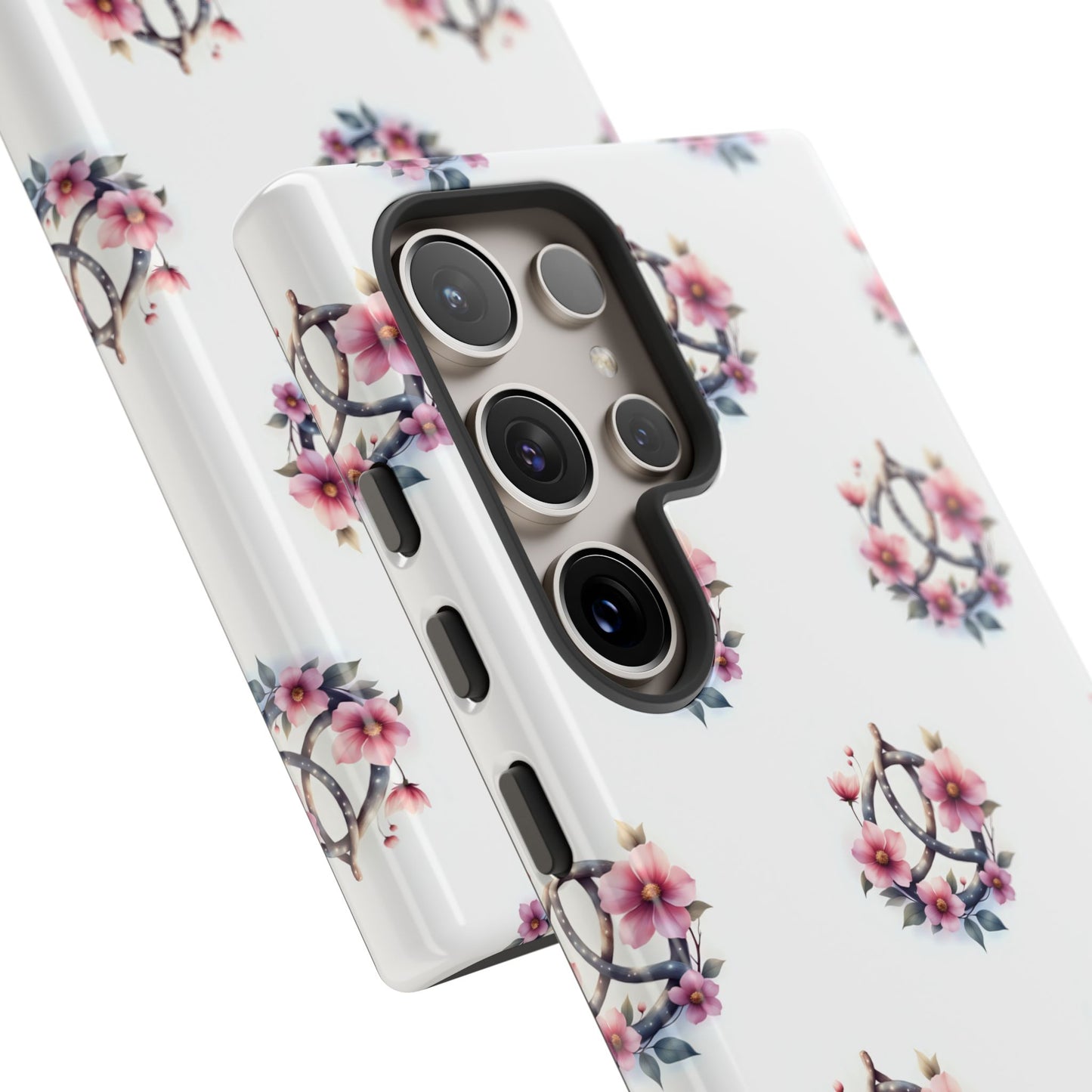 Floral Phone Case, Tough Phone Cover, Cute Protection for Mobile, Gift for Her, Celtic Knot Floral Pattern Case