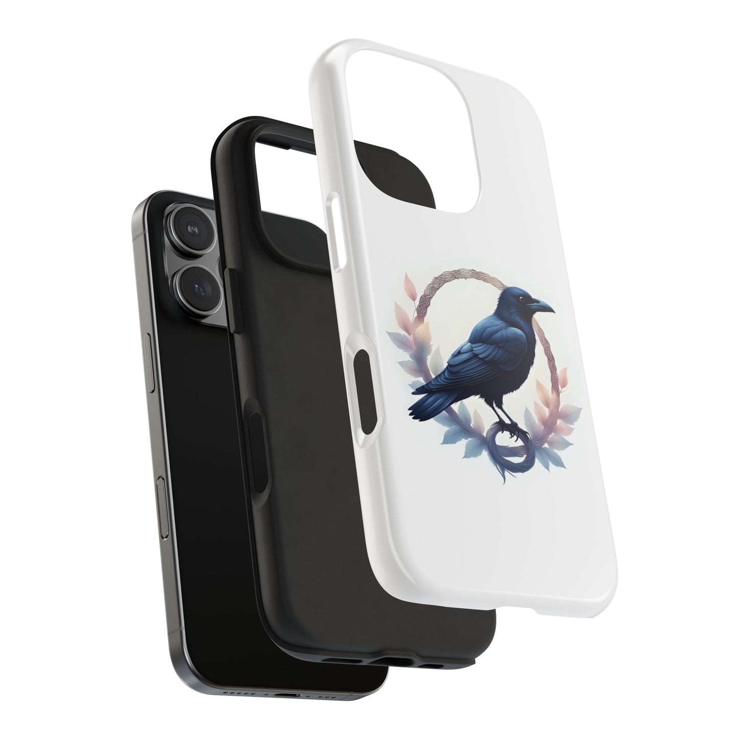 Raven Design Phone Case | Tough Protector Case, Gift for Bird Lovers, Unique Cell Phone Cover, Gothic or Nature Inspired - Celtic Scents